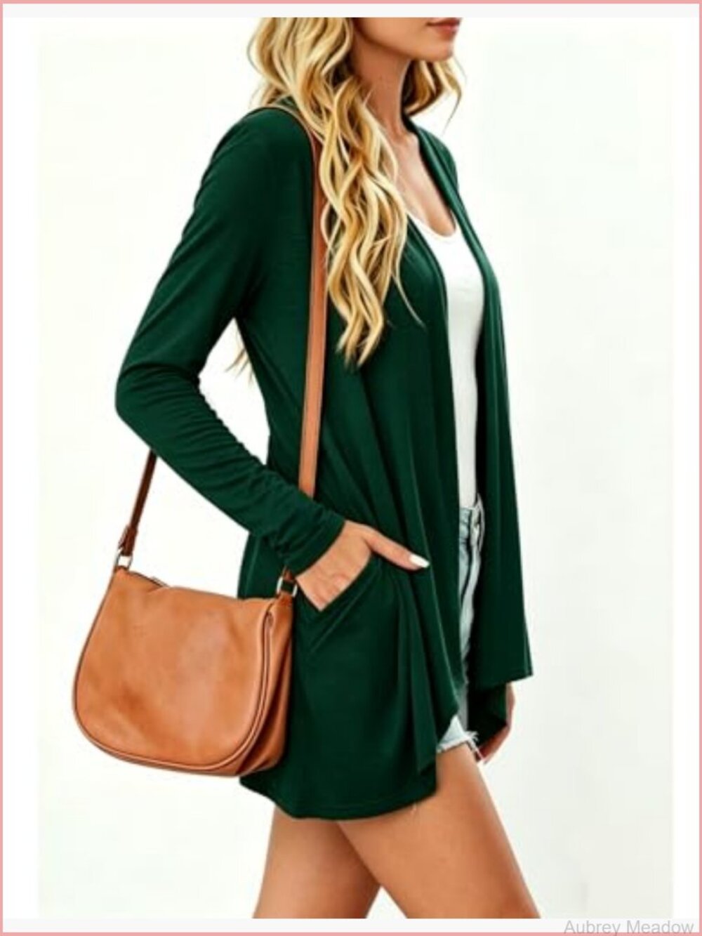 Lightweight Long Sleeve Knit Cardigan with Pockets Open Front S-3XL - Picture 4 of 7